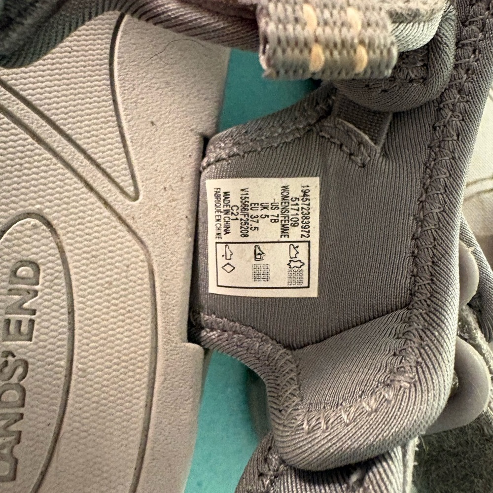 Lands' End Gray “Boat” Sandals - Picture 2 of 4